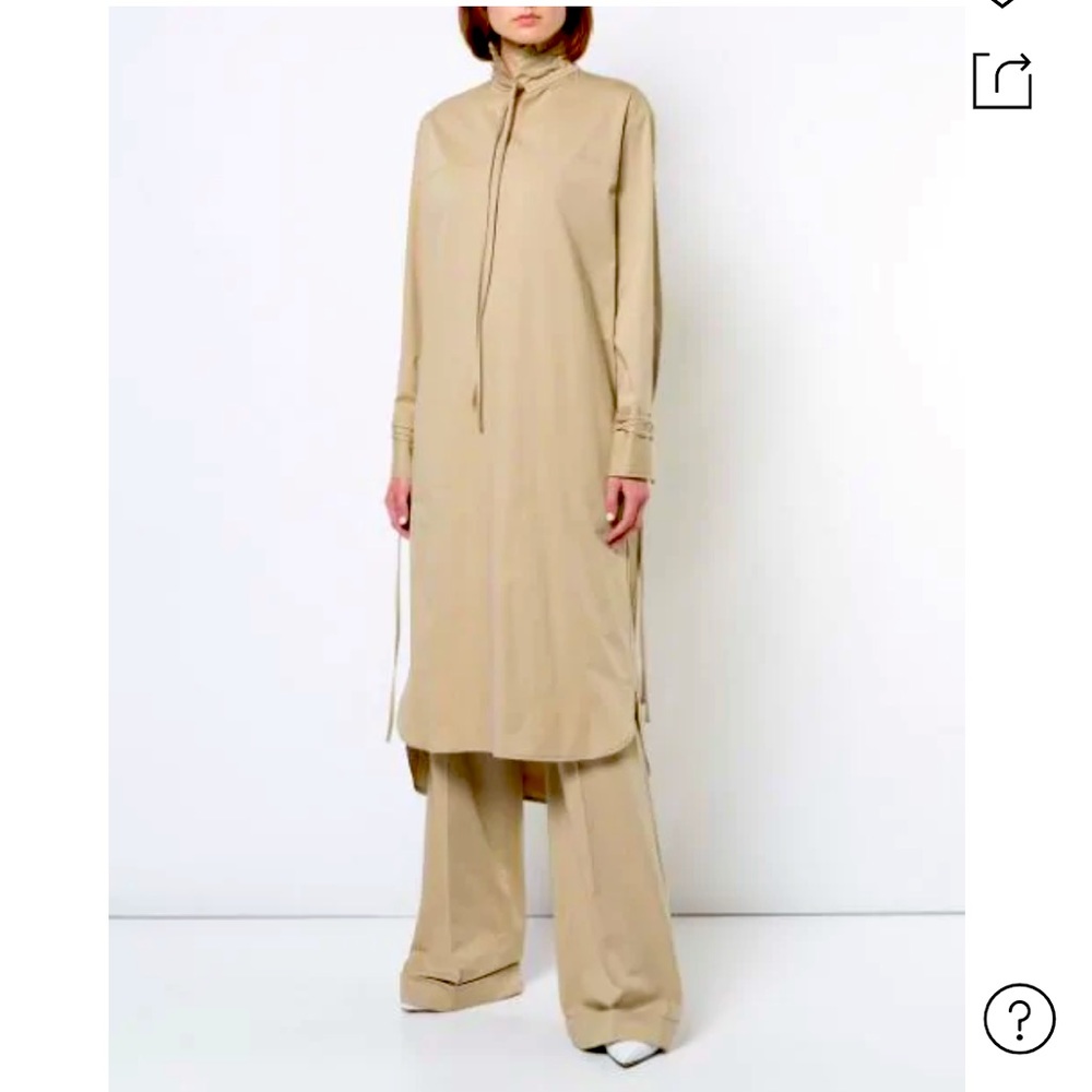 Derek Lam Long Sleeve Mandarin Collar Shirtdress With Ties - Neutrals
$1190